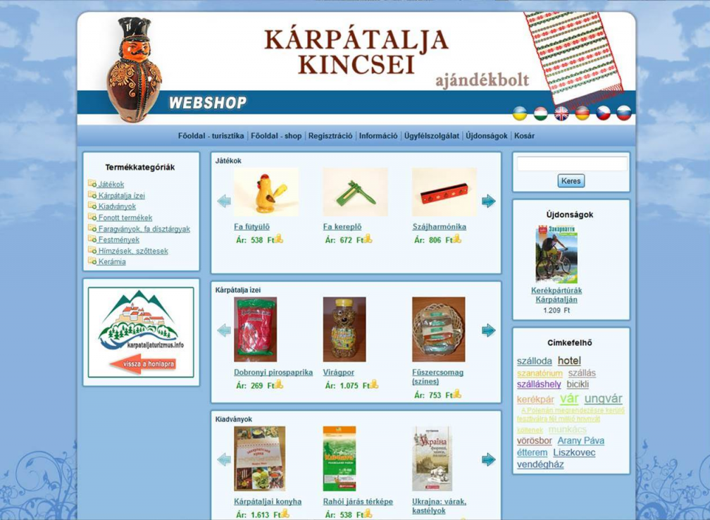 Internetes áruház kézműveseinknek